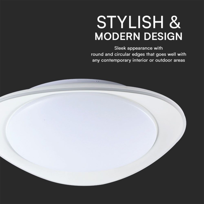 Iluminação de teto LED com regulação LED/40W/230V 3000-6500K 45 cm branco + comando