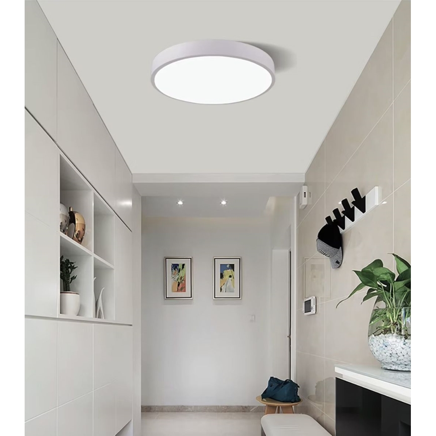 Iluminação de teto LED com regulação LED/40W/230V 3000-6500K diâmetro 40 cm branco + comando