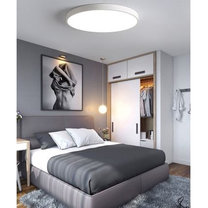 Iluminação de teto LED com regulação LED/40W/230V 3000-6500K diâmetro 40 cm branco + comando