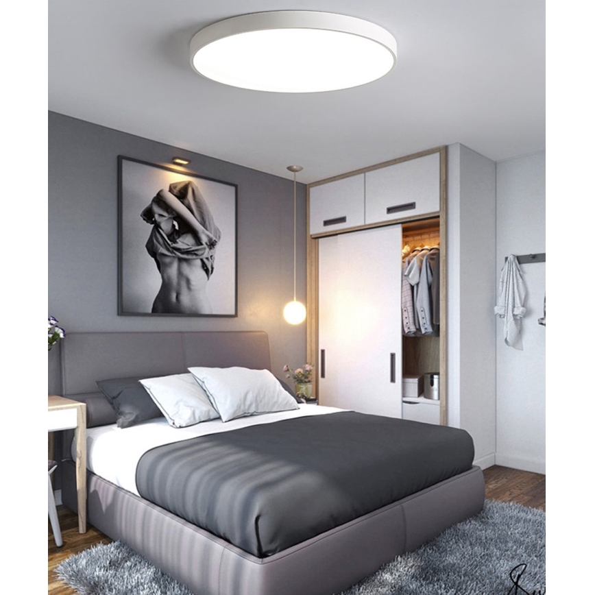 Iluminação de teto LED com regulação LED/40W/230V 3000-6500K diâmetro 40 cm branco + comando