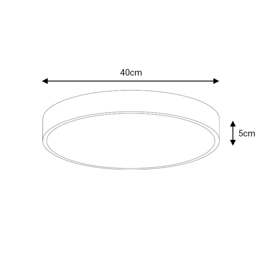 Iluminação de teto LED com regulação LED/40W/230V 3000-6500K diâmetro 40 cm branco + comando