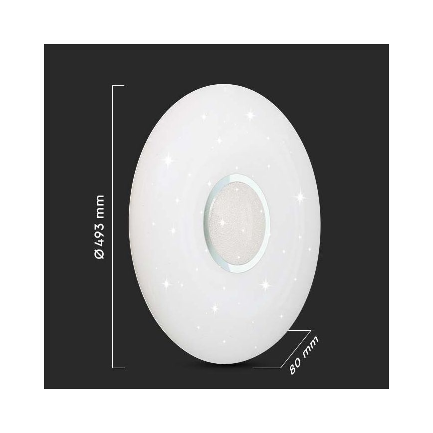 Iluminação de teto LED com regulação LED/40W/230V 3000K/4000K/6500K + controlo remoto