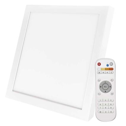 Iluminação de teto LED com regulação LED/40W/230V + controlo remoto quadrado 2700K-6500K
