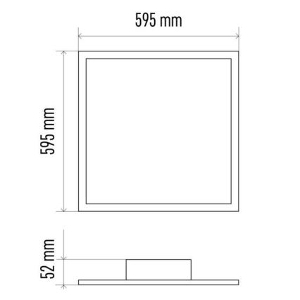 Iluminação de teto LED com regulação LED/40W/230V + controlo remoto quadrado 2700K-6500K