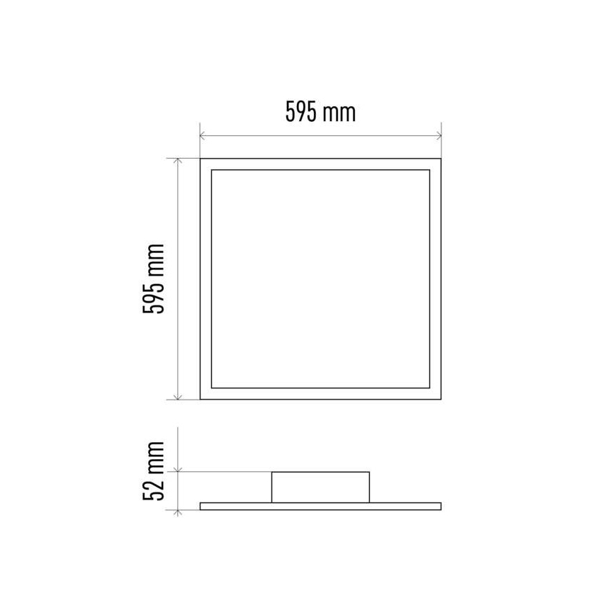 Iluminação de teto LED com regulação LED/40W/230V + controlo remoto quadrado 2700K-6500K