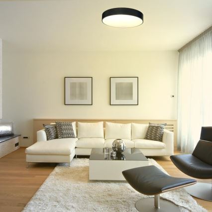 Iluminação de teto LED com regulação LED/50W/230V 3000-6500K preto + comando