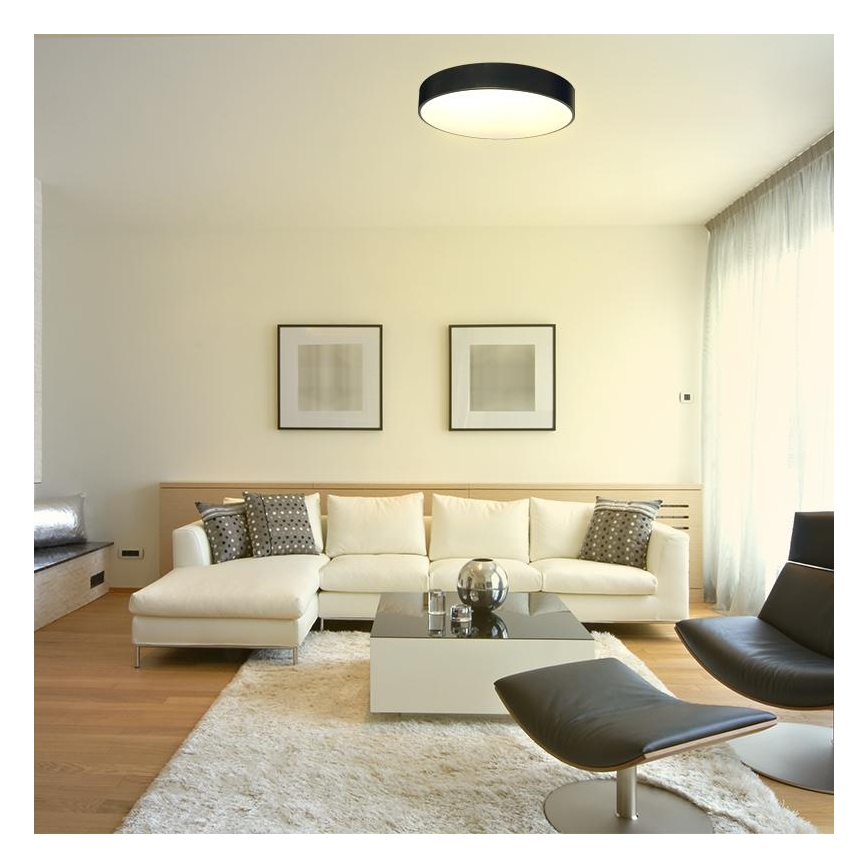 Iluminação de teto LED com regulação LED/50W/230V 3000-6500K preto + comando