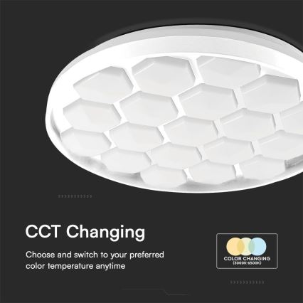 Iluminação de teto LED com regulação LED/60W/230V 3000/4000/6500K + comando