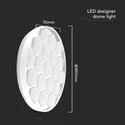 Iluminação de teto LED com regulação LED/60W/230V 3000/4000/6500K + comando
