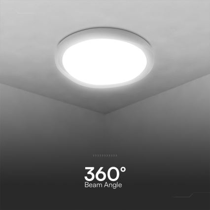 Iluminação de teto LED com regulação LED/60W/230V 3000-6500K 49,2 cm branco + comando