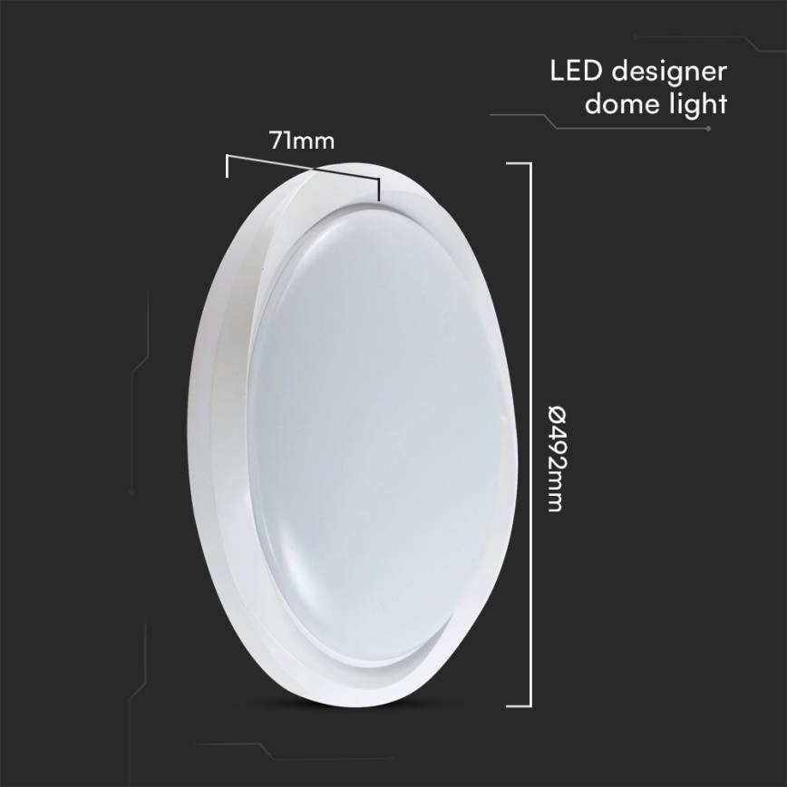 Iluminação de teto LED com regulação LED/60W/230V 3000-6500K 49,2 cm branco + comando