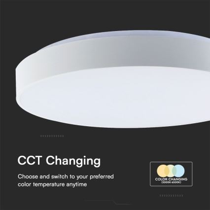 Iluminação de teto LED com regulação LED/60W/230V 3000-6500K 49,5 cm branco + comando