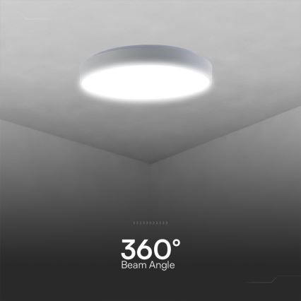Iluminação de teto LED com regulação LED/60W/230V 3000-6500K 49,5 cm branco + comando