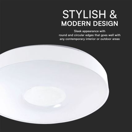 Iluminação de teto LED com regulação LED/60W/230V 3000-6500K 49,5 cm branco + comando