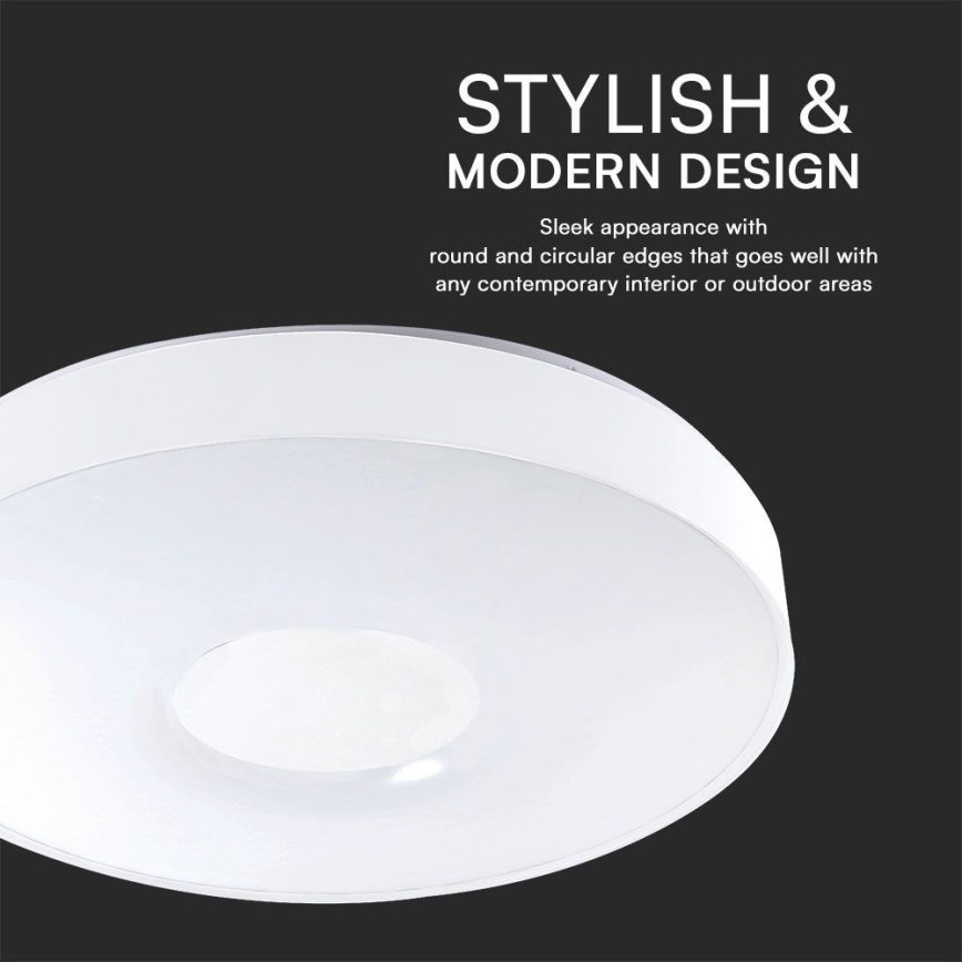 Iluminação de teto LED com regulação LED/60W/230V 3000-6500K 49,5 cm branco + comando