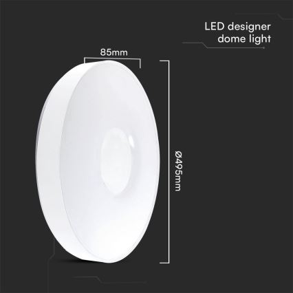 Iluminação de teto LED com regulação LED/60W/230V 3000-6500K 49,5 cm branco + comando