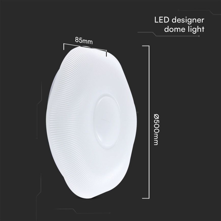 Iluminação de teto LED com regulação LED/60W/230V 3000-6500K 50 cm branco + comando