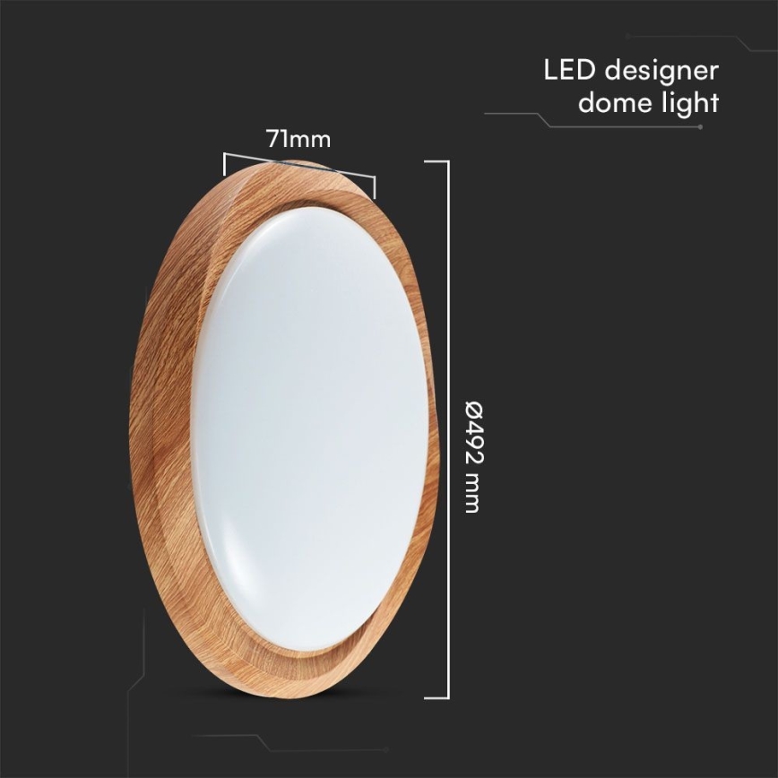 Iluminação de teto LED com regulação LED/60W/230V 3000-6500K + comando