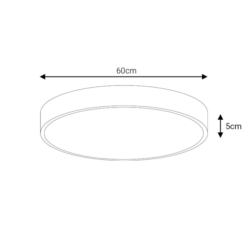 Iluminação de teto LED com regulação LED/60W/230V 3000-6500K diâmetro 60 cm branco + comando