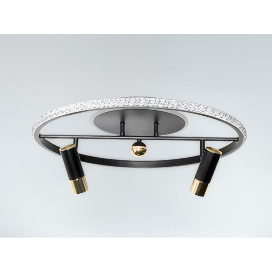 Iluminação de teto LED com regulação LED/60W/230V 3000-6500K preto + comando