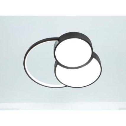 Iluminação de teto LED com regulação LED/60W/230V 3000-6500K preto + comando