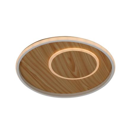 Iluminação de teto LED com regulação LED/65W/230V 3000-6500K castanho + comando