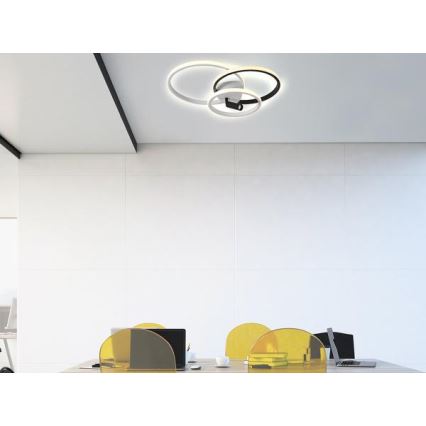 Iluminação de teto LED com regulação LED/70W/230V 3000-6500K branco/preto + comando