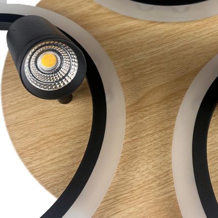 Iluminação de teto LED com regulação LED/70W/230V 3000-6500K preto/castanho + comando