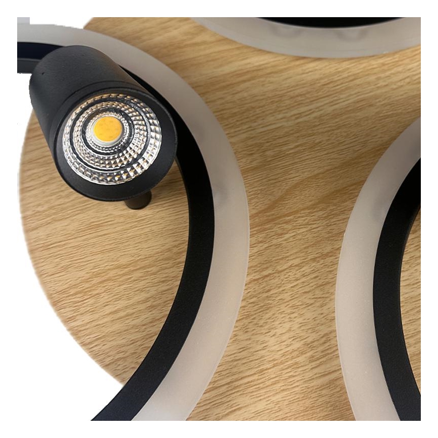 Iluminação de teto LED com regulação LED/70W/230V 3000-6500K preto/castanho + comando