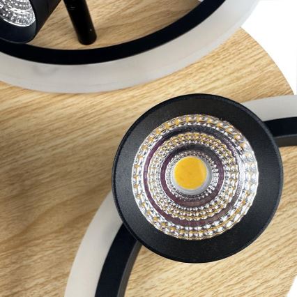 Iluminação de teto LED com regulação LED/70W/230V 3000-6500K preto/castanho + comando