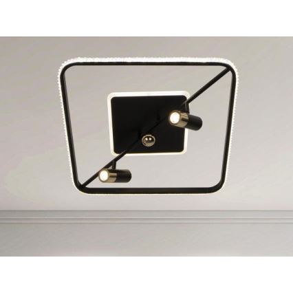 Iluminação de teto LED com regulação LED/70W/230V 3000-6500K preto + comando