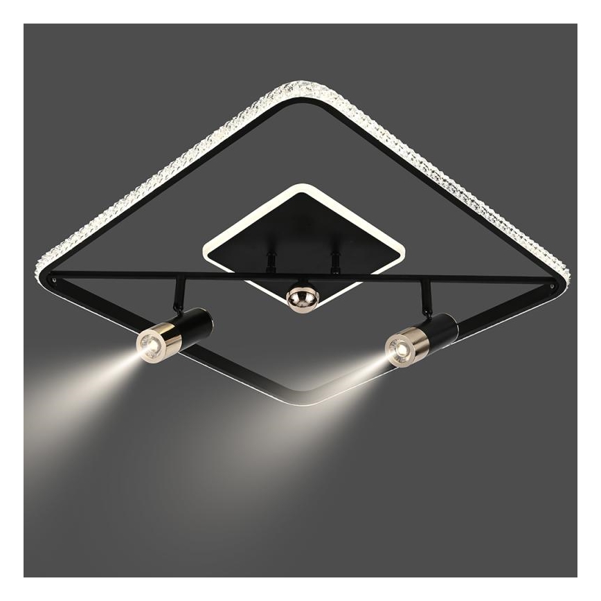 Iluminação de teto LED com regulação LED/70W/230V 3000-6500K preto + comando
