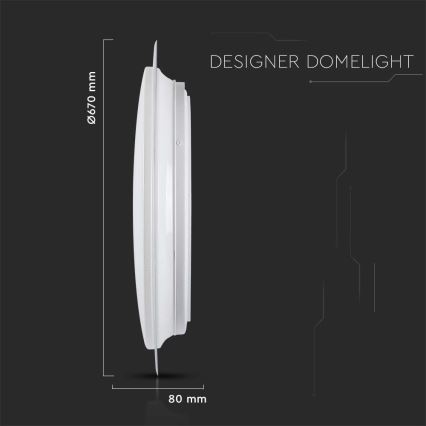 Iluminação de teto LED com regulação LED/72W/230V 3000-6500K diâmetro 67 cm branco + comando