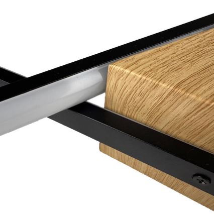 Iluminação de teto LED com regulação LED/75W/230V 3000-6500K castanho/preto + comando