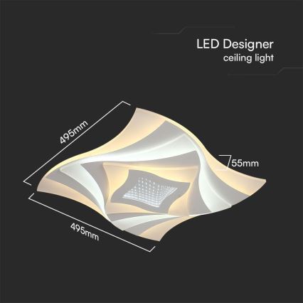 Iluminação de teto LED com regulação LED/75W/230V 3000-6500K + comando