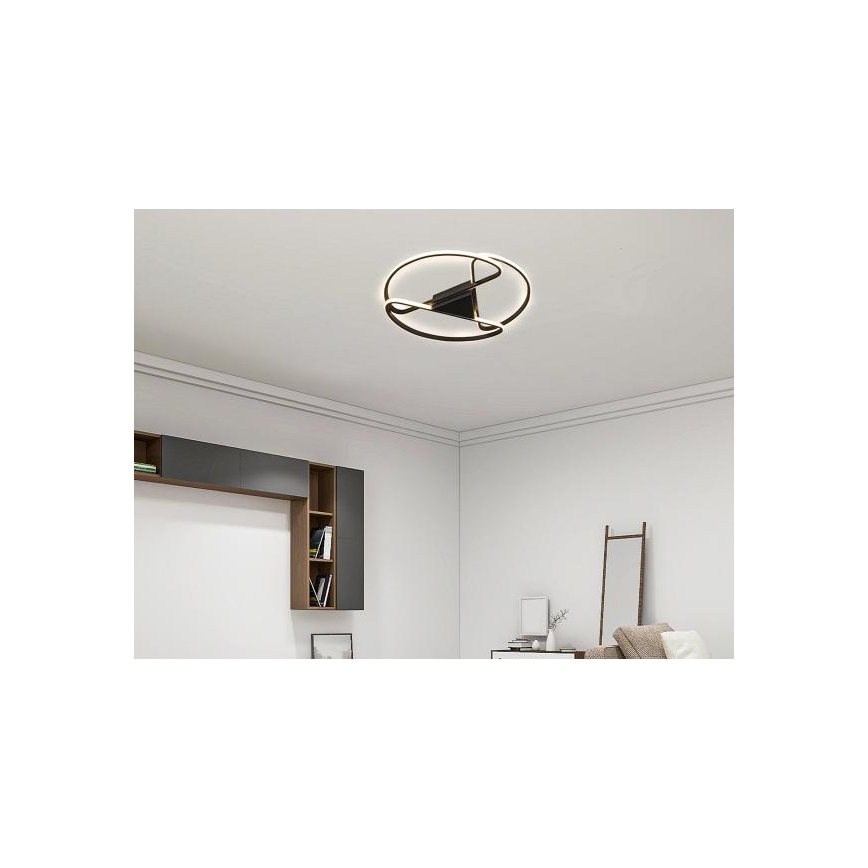 Iluminação de teto LED com regulação LED/75W/230V 3000-6500K preto + comando