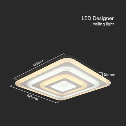 Iluminação de teto LED com regulação LED/77W/230V 3000-6500K + comando