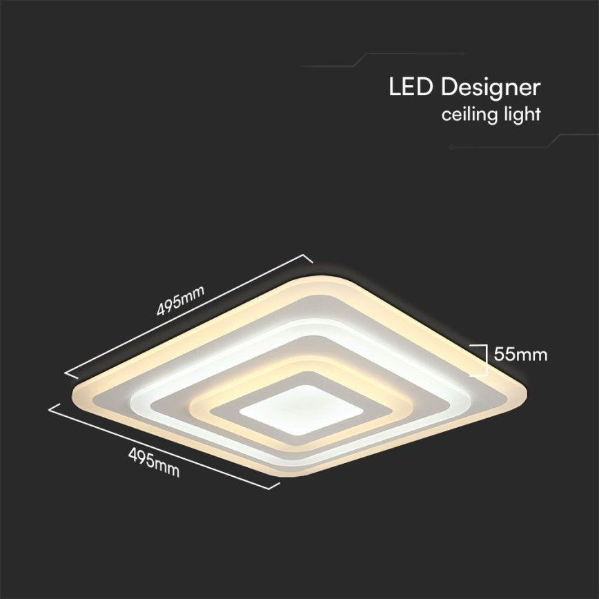 Iluminação de teto LED com regulação LED/77W/230V 3000-6500K + comando
