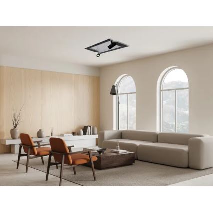 Iluminação de teto LED com regulação LED/80W/230V 3000-6500K preto + comando