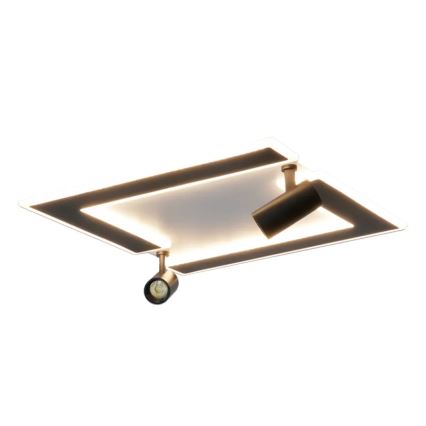 Iluminação de teto LED com regulação LED/80W/230V 3000-6500K preto + comando