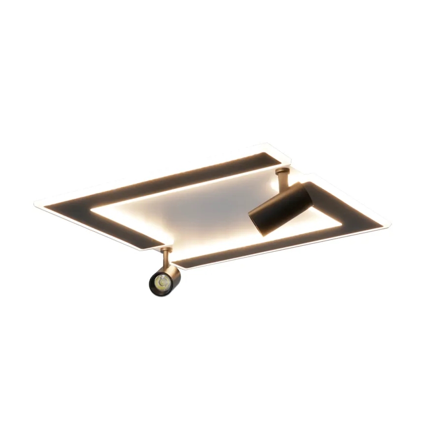Iluminação de teto LED com regulação LED/80W/230V 3000-6500K preto + comando