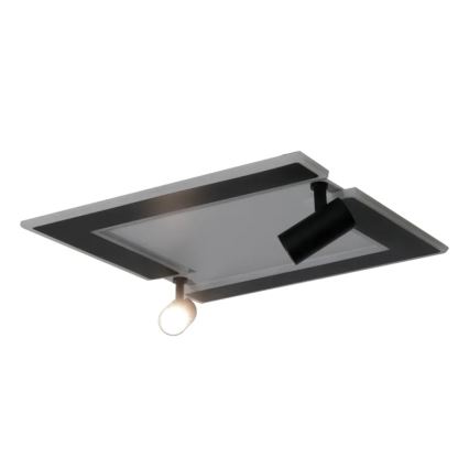 Iluminação de teto LED com regulação LED/80W/230V 3000-6500K preto + comando