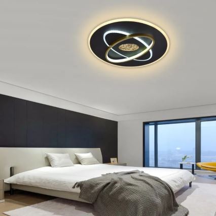 Iluminação de teto LED com regulação LED/80W/230V 3000-6500K preto + controlo remoto