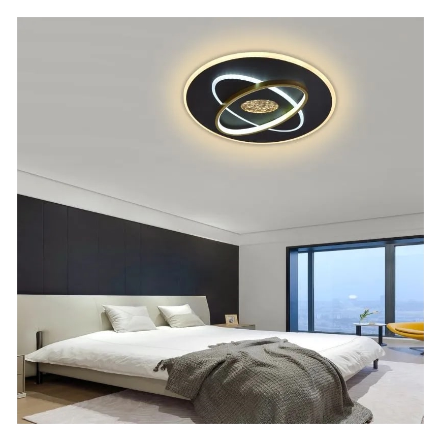 Iluminação de teto LED com regulação LED/80W/230V 3000-6500K preto + controlo remoto