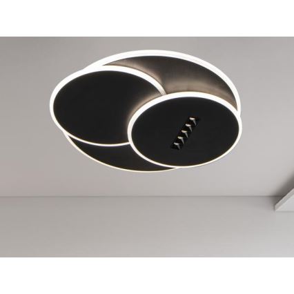 Iluminação de teto LED com regulação LED/90W/230V 3000-6500K preto + comando