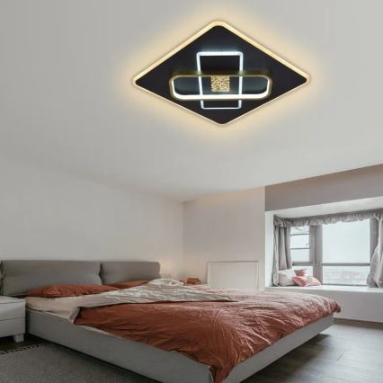 Iluminação de teto LED com regulação LED/90W/230V 3000-6500K preto + controlo remoto