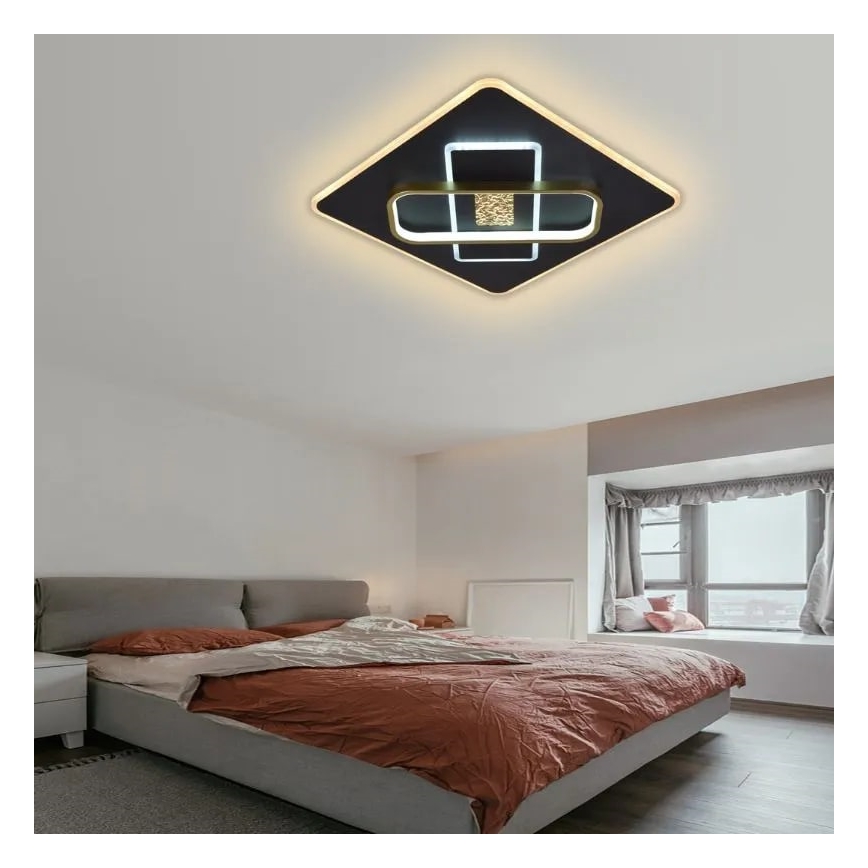 Iluminação de teto LED com regulação LED/90W/230V 3000-6500K preto + controlo remoto