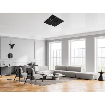 Iluminação de teto LED com regulação LED/95W/230V 3000-6500K preto + comando