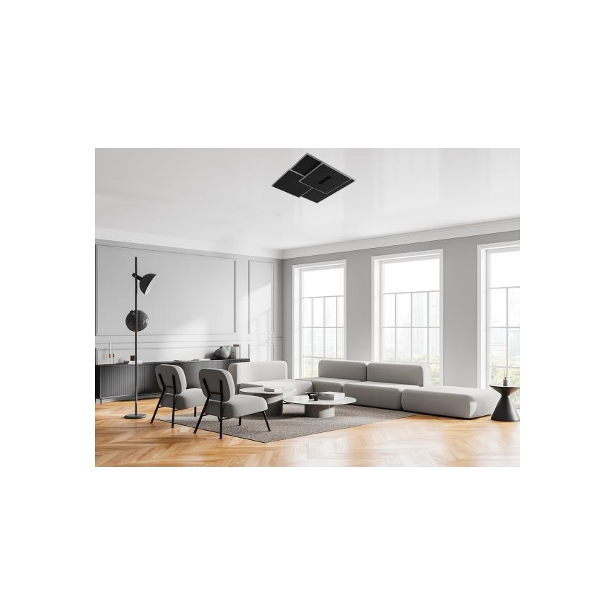 Iluminação de teto LED com regulação LED/95W/230V 3000-6500K preto + comando