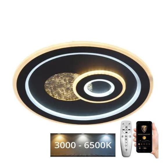 Iluminação de teto LED com regulação LED/95W/230V 3000-6500K preto + controlo remoto